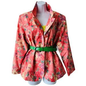 Beautiful Vintage Floral Print Blazer Jacket for Brownstone Studio New York